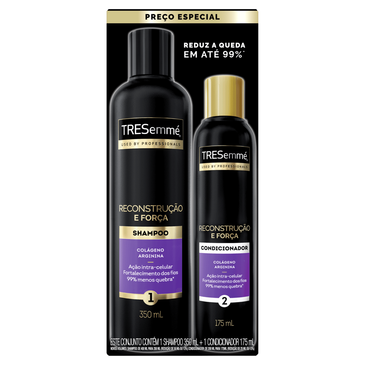 Kit Tresemmé Reconstrução e Força Shampoo 350ml e Condicionador 175ml